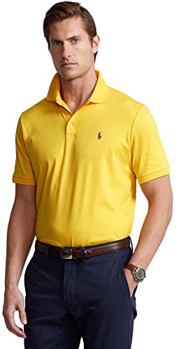 Image of Polo Ralph Lauren Men Medium Fit Interlock Polo Shirt YellowFinSigPny, M