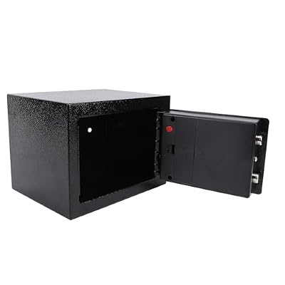 Omquot Safe Box with Key Code for Safe Storage Small Steel Construction for Home Office Cash Documents