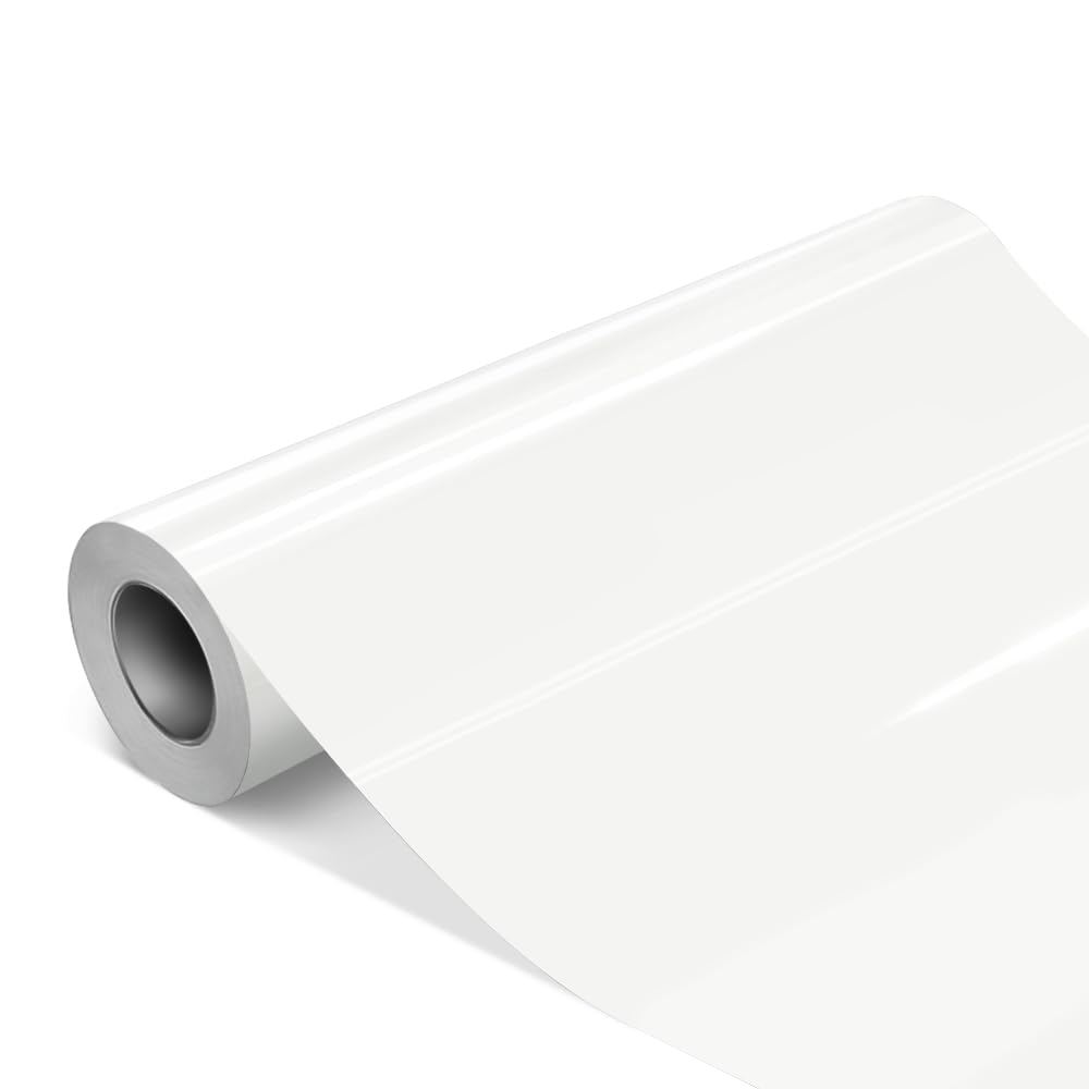 VViViD DECO65 Premium Bulk Roll Permanent Adhesive Craft Vinyl for Plotters (Gloss White, 24" x 30ft)
