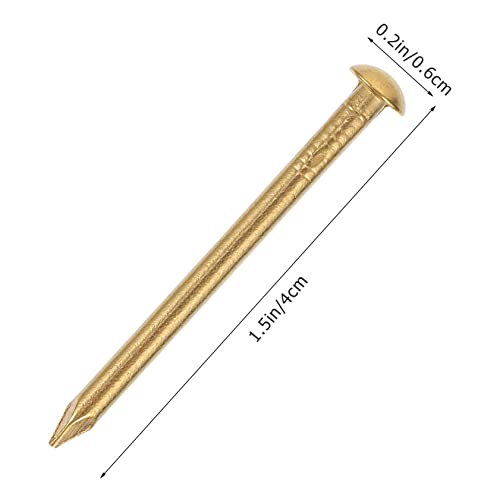 Clavos redondos de cobre Paquete de 250 g, fijación fuerte para proyectos de carpintería miniatura 3
