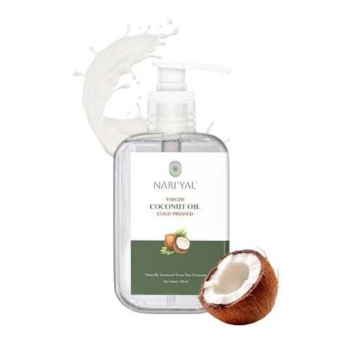 NARI'YAL Virgin Coconut Oil Cold Pressed, Ideal for Haircare, Ski...