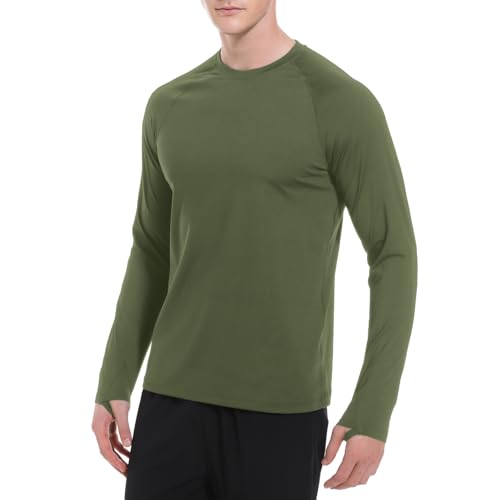 Cagola Men's Fleece Lined Long Sleeve T Shirts Mid-Weight Thermal