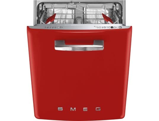 Capacità 13 posate LAVE-VAISSELLE TOUT INTÉGRABLE STFABRD3 ANNÉES 50 ROUGE