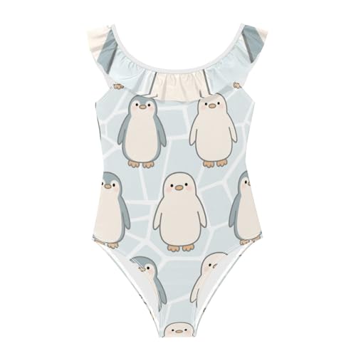 Traje de baño de pingüino verde salvia de secado rápido para niñas SyXIOP