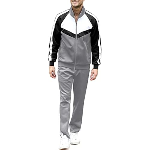 Sun Lorence Men's Tracksuits Set 2 Piece Athletic Full Zip Track Suits Workout Jogging Sweatsuit Sets for Men