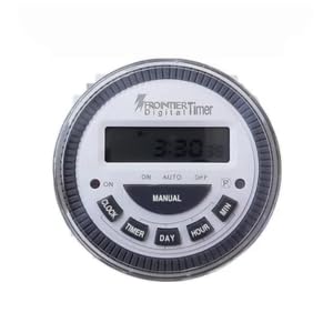 Quick Sense TM-619 12V DC Controller Programmable Digital Timer with Insulated Connecting Thimbles (White and Grey)