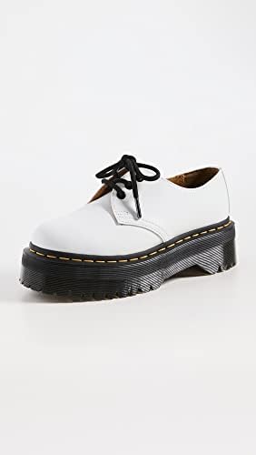 Dr. Martens Unisex 1461 Quad Oxford, White Polished Smooth, 14 US Men | Image 1