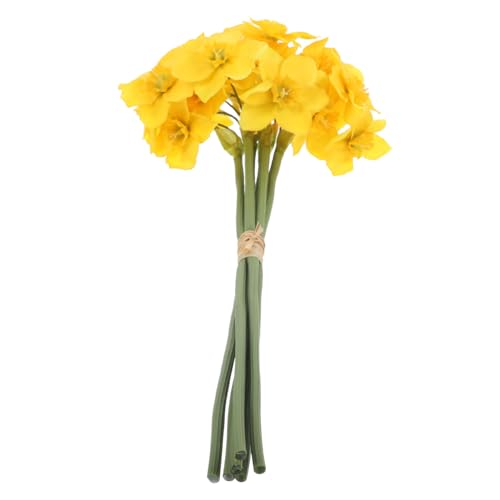 Zerodeko Artificial Daffodil Bouquet 24 Heads Yellow Silk Fa