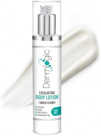 Dermlogic Keratosis Pilaris Treatment – 12% Lactic Acid Exfoliating Body Lotion for KP, Strawberry Legs, Rough, Dry, Cracked, Bumpy Skin & Redness – Moisturizing Repair Cream, 6.9 oz