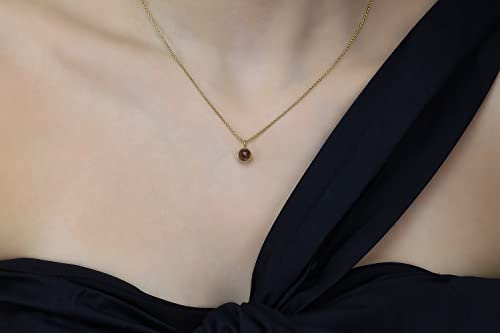 Pendentif quartz fumé brun : un collier délicat qui ne ternit pas