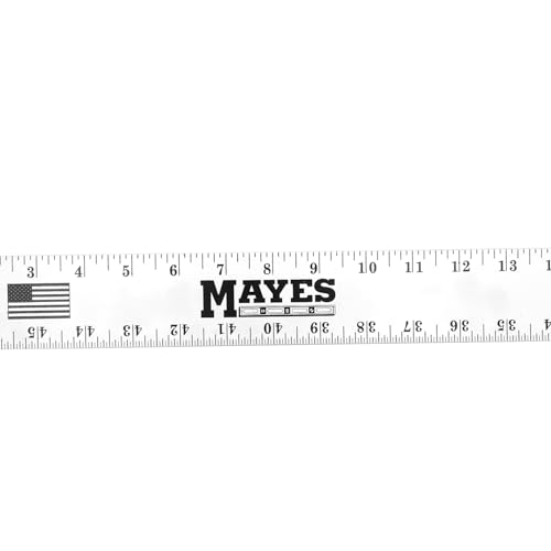Mayes 10181 48 Inch Lightweight Aluminum Drywall T Square, 48” Aluminum T Square, Adjustable Metal Straight Edge, 48 Inch Measurements for Scoring, Woodworking, Crafting, Made in USA