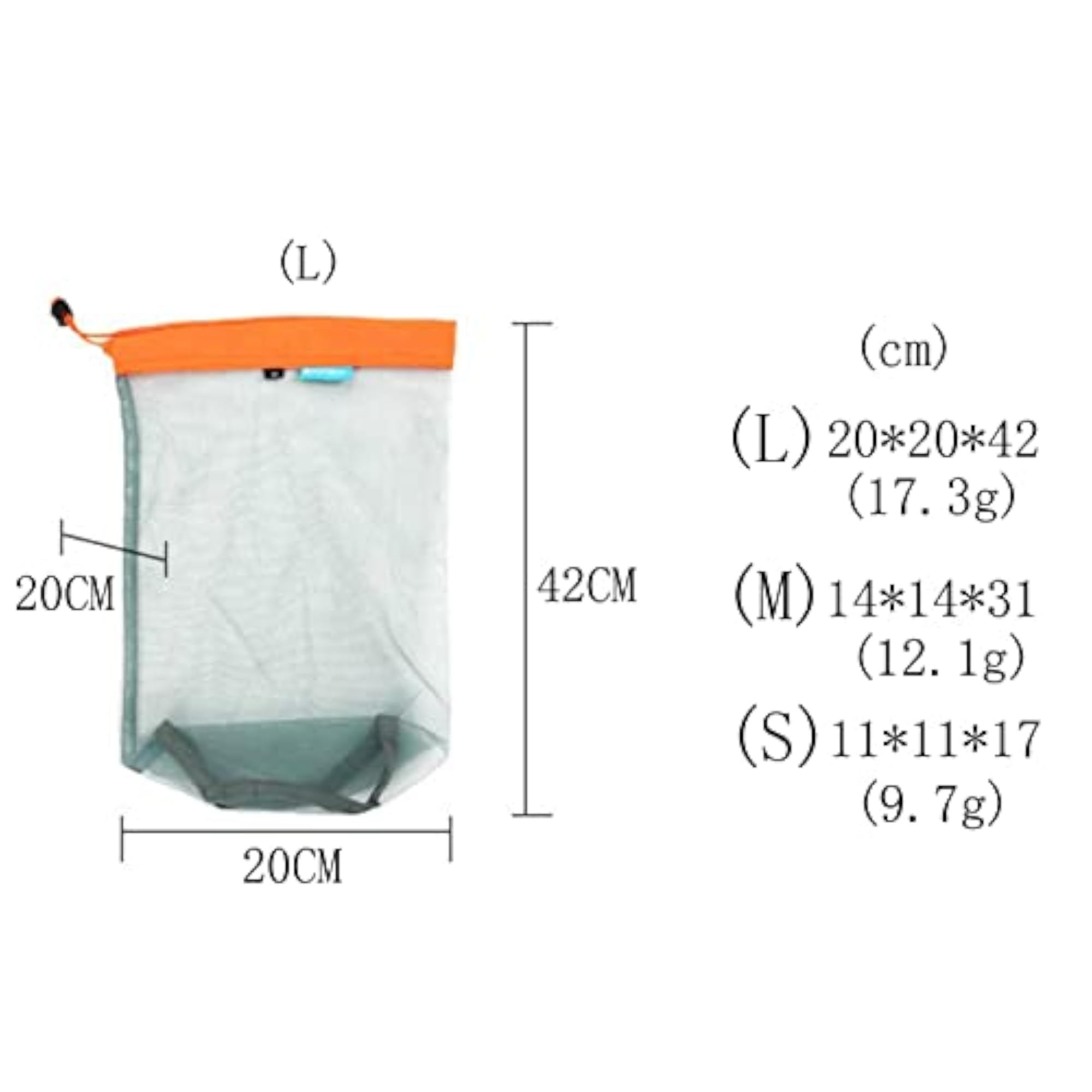 Ultra Light Stuff Sacks Nylon Mesh Drawstring Storage Bag