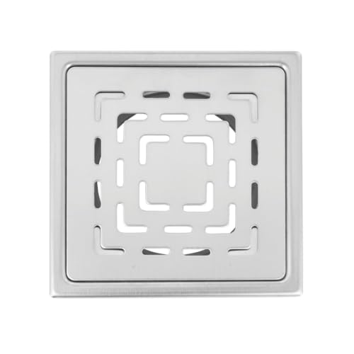 Image of Furiq Bath Curl 5x5 Inch Square Floor Drain | SS 304 Grade Stainless Steel Floor Trap Jali & Drain Cover | Anti-Rust Matt /Satin Finish