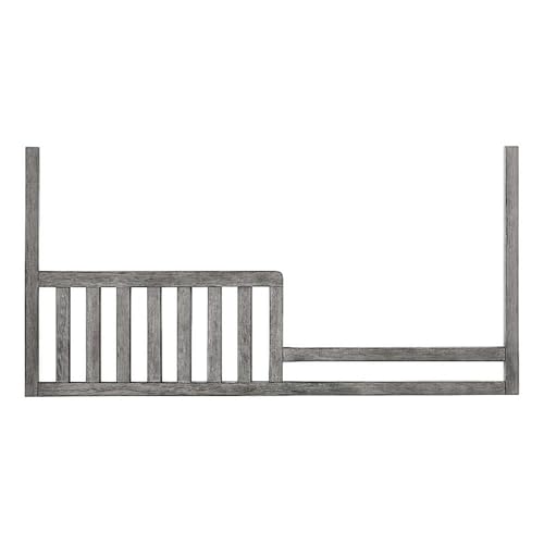 Pemberly Row Traditional Wood Toddler Guard in Brushed Pewter