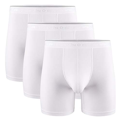 DAVID ARCHY Men's 3 Pack Underwear Micro Modal Separate Pouches Boxer Briefs