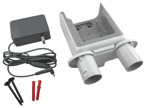 Image of Replacement Wall Mount Accessory Holder Charging Docking Station + AC Power Adapter Charger Combo for Samsung Jet 60 Jet 70 Jet 75 Jet 75+ Series Fit Flex Pet Cordless Stick Vacuum Cleaner (White)