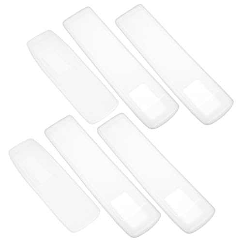 SMASOLO 6 Piezas Protector de Silicona Transparente para Mando Distancia Funda para Control Remoto de TV y Aire Acondicionado de Resistente al Polvo y Agua Flexible para Mandos Estándar