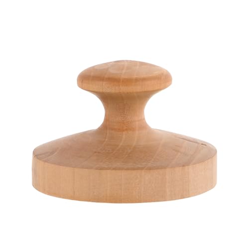 FIXOSHEE Presse à Tortillas En Bois Rond 6 Cm Diamètre, Machine à Pâte Multifonctionnelle, Aplatisseur Manuel, Pour Crêpes, Chapati Et Hamburger, Outil Polyvalent Cuisine Maison