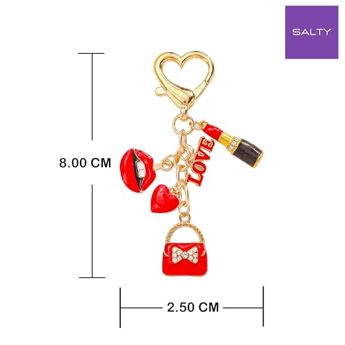 Image of SALTY Chic Bag Charm & Keyring - Cute, Stylish & Lightweight Keychain for Daily Use | Key Ring for Handbags | Keyrings & Keychains | Travel Accessories | Ideal for Gifting