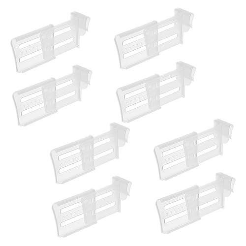 CLISPEED 8 Piezas Separadores Ajustables para Nevera Divisores Expandibles para Puerta Lateral Organizadores para Clasificación de Botellas y Latas Frigorífico Accesorios para Hogar