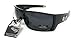 Locs Men's Original All Black Hardcore Sharp Square OG Sunglasses, Wrap