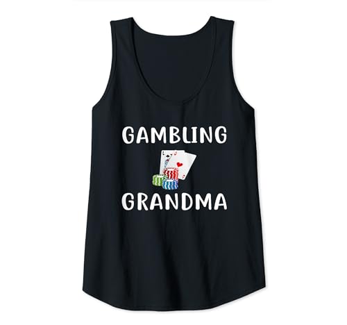 Mujer Gambling Grandma T-shirt Funny Casino Gambler Gambling Camiseta sin Mangas
