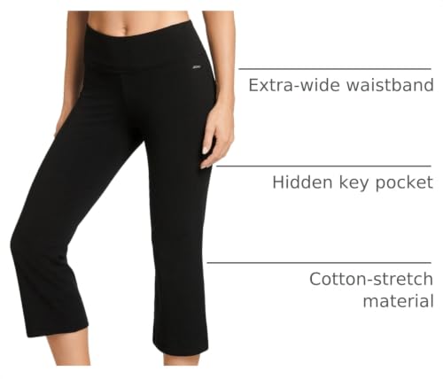 Image of Jockey Womens Cotton Stretch Slim Flare Capri