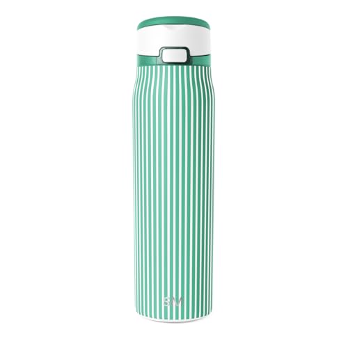Image of Simple Modern Water Bottle with Straw & Handle | 30oz | Striped
