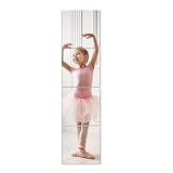 Full Length Wall Mirror Tiles,Glassless Mirror for Kids,Acrylic-12''x12''x4PCS,Unbreakable Frameless