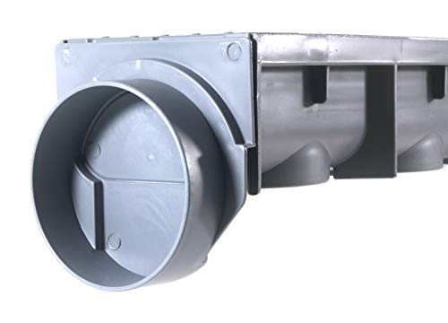 Image of URA WATER - Model UA-100 - Drainage Trench Set - Channel Drain With Galvanized Steel Grate - 1 x 39 inch Long
