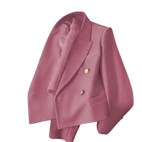 Womens Double Breasted Cropped Blazer Jackets Dressy Casual Peak Lapel Long Sleeve Work Office Blazers Crop Jacket2