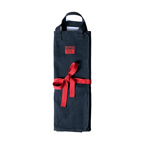Bolsa enrollable para cuchillos KOTAI de algodón con 7 ranuras y asas cómodas para chef 2