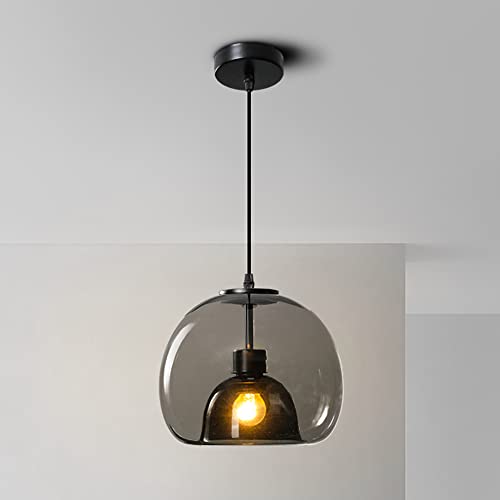 Pendre nordique pour entrée sombre avec lampe plafond la teinte en verre
