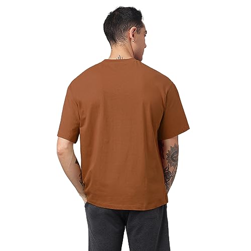 Image of Free Authority Loose Fit Solid Black Tshirt for Men