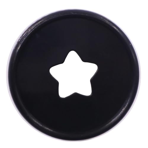 ITSYHPRO 100 unidades de anillos de expansión de 35 mm, discos de encuadernación de estrellas para planificadores de bricolaje, álbumes de recortes (estrella negra, 35 mm)