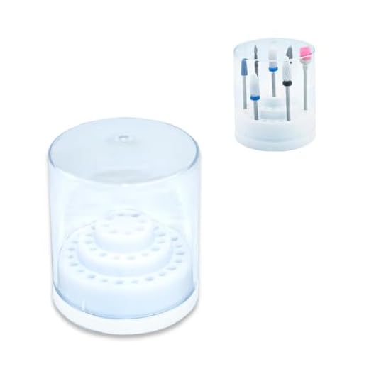 Suporte 48 Brocas Cerâmica Unhas Organizador Pequeno Branco Alongamento de Unha Unha de Gel Nail Designer Manicure