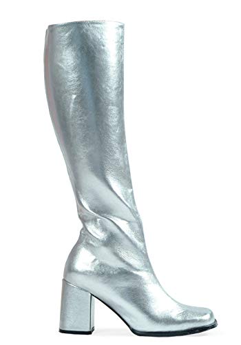 Ellie Shoes Women's GOGO 3" Heel Zipper Silver Boot 14 B(M) US