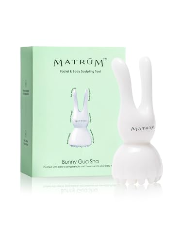 MATRÚM Gua Sha Scalp & Facial Tool, 6-in-1 Rabbit Ear Head Massager for Tension Relief, Lightweight Resin Face Sculptor for Jawline, Lymphatic Drainage & Eye Depuffing, Travel Self-Care Gift - image 1
