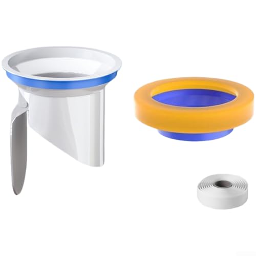 Honseadek Anillo de sellado de brida de inodoro con cierre magnético mejorado con válvula de retención, junta a prueba de fugas y olores para salidas de drenaje de 100-110 mm, larga duración (C)