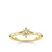 Produktbild Thomas Sabo Ring Stern mit Steinen gold vergoldetes Silber TR2317-414-14-48