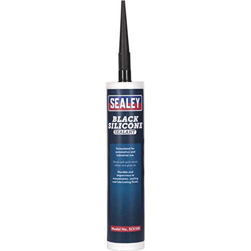 Sealey SCS100 RTV SILICONE nero, flacone da 300 ml...