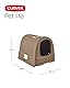 Curver petlife Katzentoilette mit Deckel, Katzenklo inklusive Schaufel, Moderne Rattangeflecht-Optik, Mokka, 51,5 x 38,5 x 40 cm, mokka