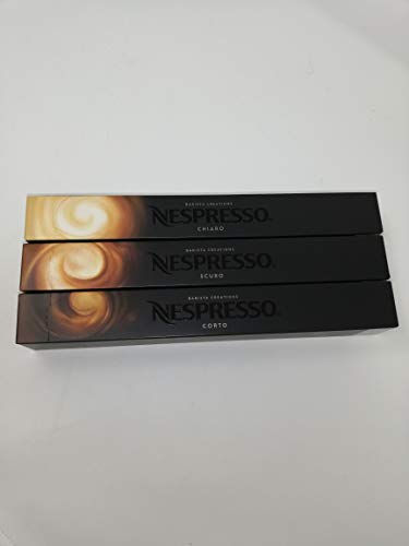 Nespresso Paquete Variado 30 Cápsulas - Chiaro, Scuro, Corto