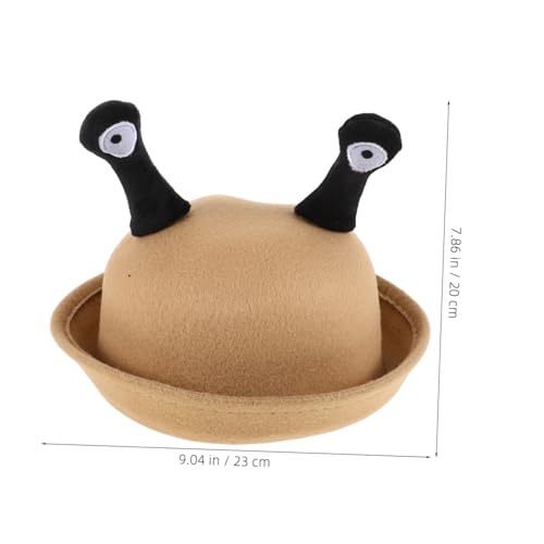 Small Round Creative Snail Eyes Cap for Stylish Dress Up Hat for Light Brown Unique Design for Boys and Lightweight and Fashionable2