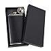 DQTYE petaca de 12 oz con embudo de acero inoxidable con petaca de alcohol de bolsillo para un discreto trago de whisky, para hombres y mujeres - negro