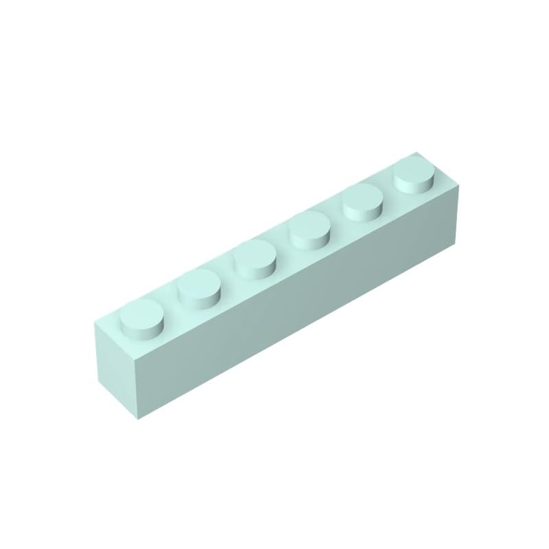 3009 Basic Bricks Brick 1x6 50 Pieces GDS-535 Compatible with Lego Building Blocks Color:Light Aqua โ image 1