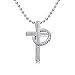 NYKKOLA Jewellery Beautiful Fashion 925 Silver Cross Pendant Bead Chain Necklace Gift
