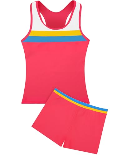 Image of Uhnice Girls Swimsuit Two Piece Tankini Swimwear with Boyshort