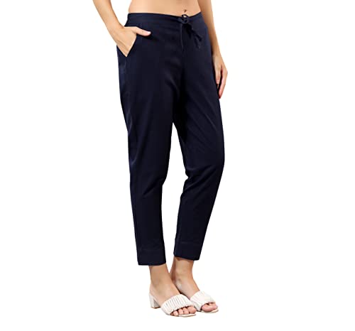 Image of TRASA Ultra Soft Cotton Regular and Plus 8 Colour Cotton Pants for Womens and Girls - Available Sizes : M,L,XL,2XL,3XL,4XL,5XL
