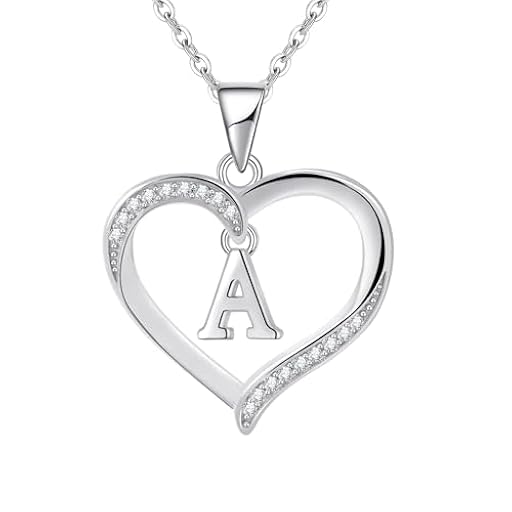 Cosie Lily San Valentin Regalos mujer Collar Mujer, Plata de Ley 925 Corazón con Iniciales Necklace Joya Regalo Ideal para Cumpleaños, san valentín, Aniversarios y,Regalos para Mamá | Ya disponible en tu tienda friki favorita! En mundofriki.es!